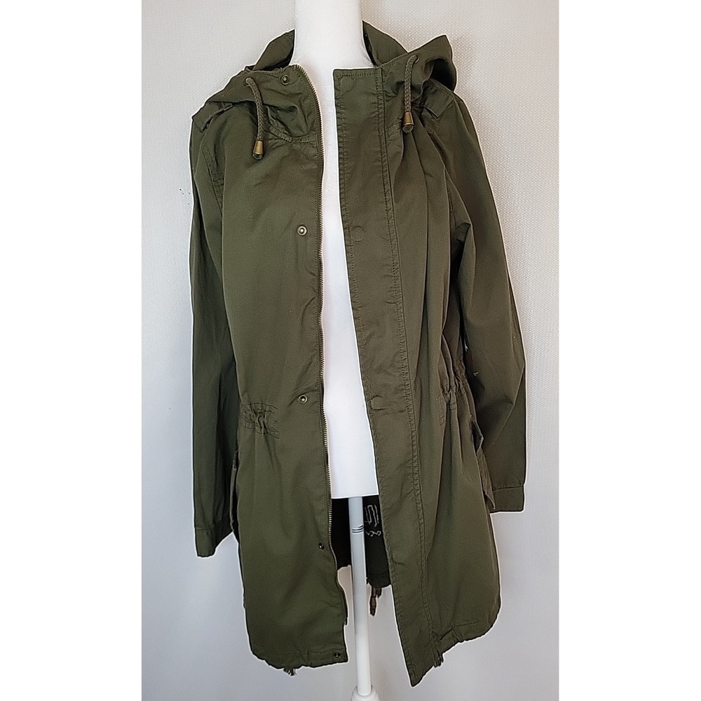 Brave Soul Hooded Utility Jacket Women's 12 Khaki Physics Theme Wearable Art - Picture 3 of 13